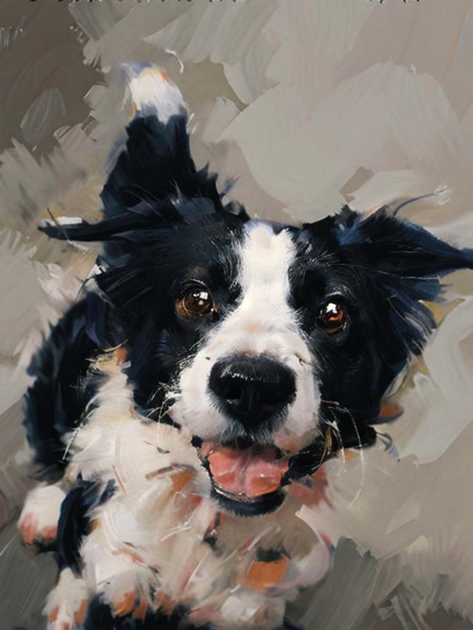 Portrait of Dog Oil Painting