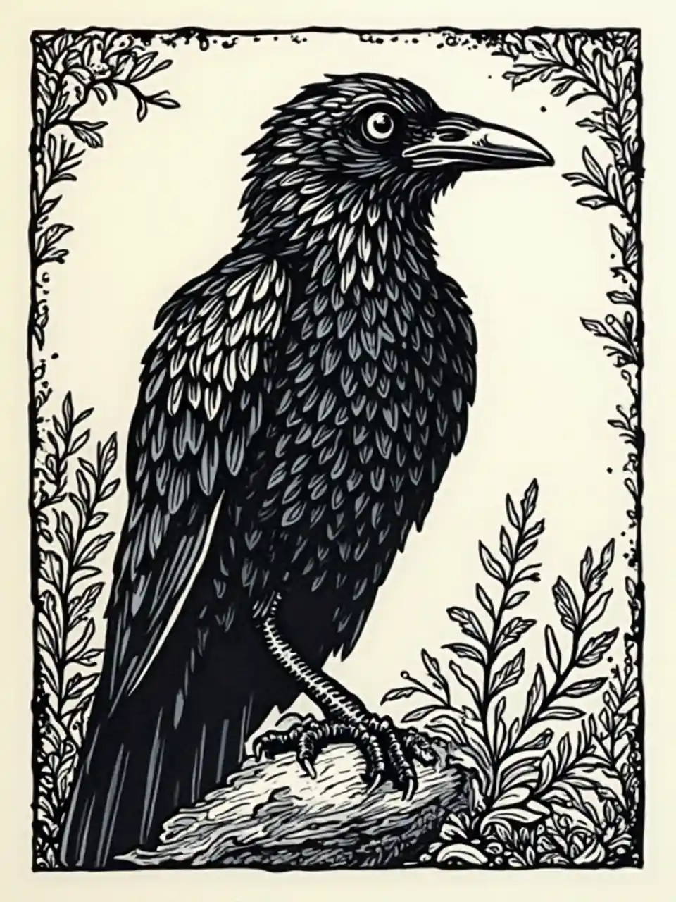 Vintage Raven -puusilmä