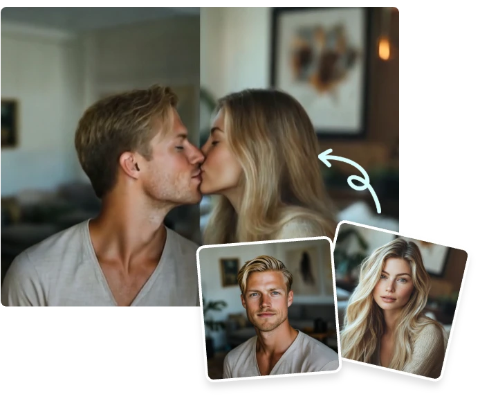 Animate Pictures into Kissing AI Videos