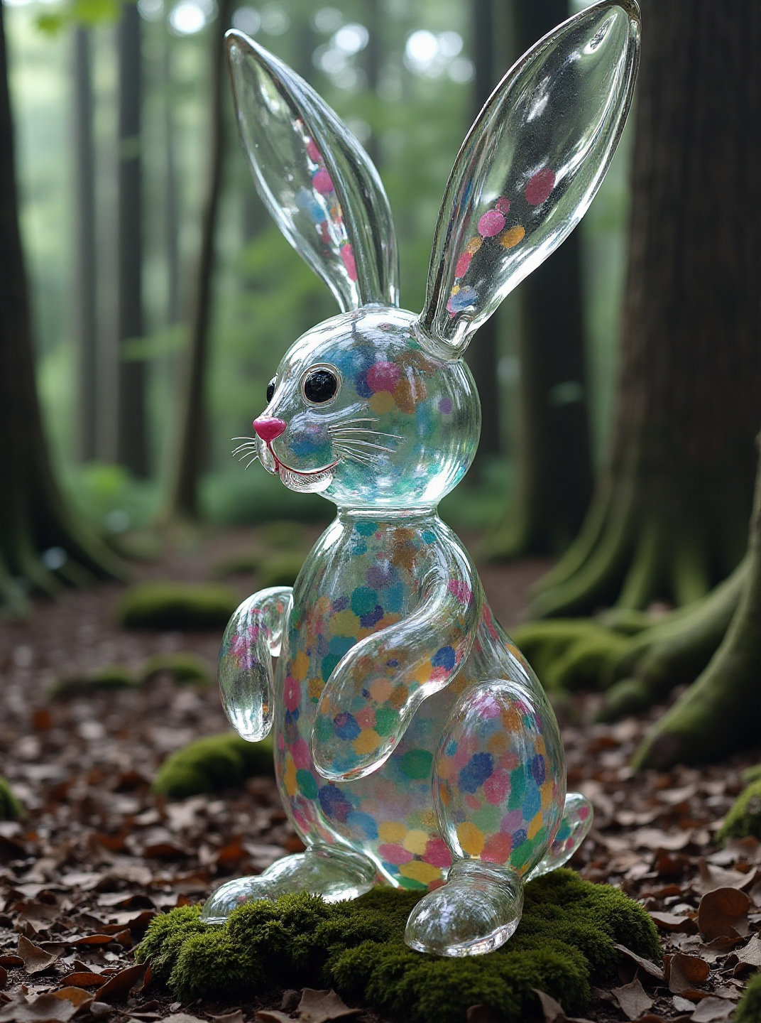 Cut Glass Rabbit Giant Glass Rabbit In The Forest